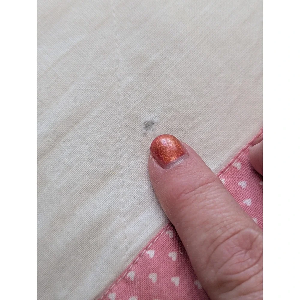 Vintage Handmade Rose Appliqué Quilt – 86